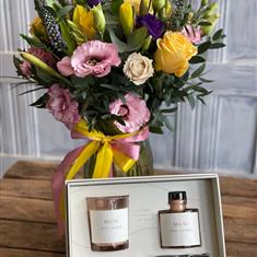 Mother's Day Vase Gift Set with Candle and Diffuser