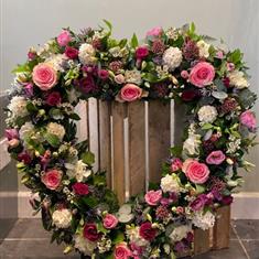 Open heart pink and liac