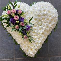 Closed Heart pink and lilac spray