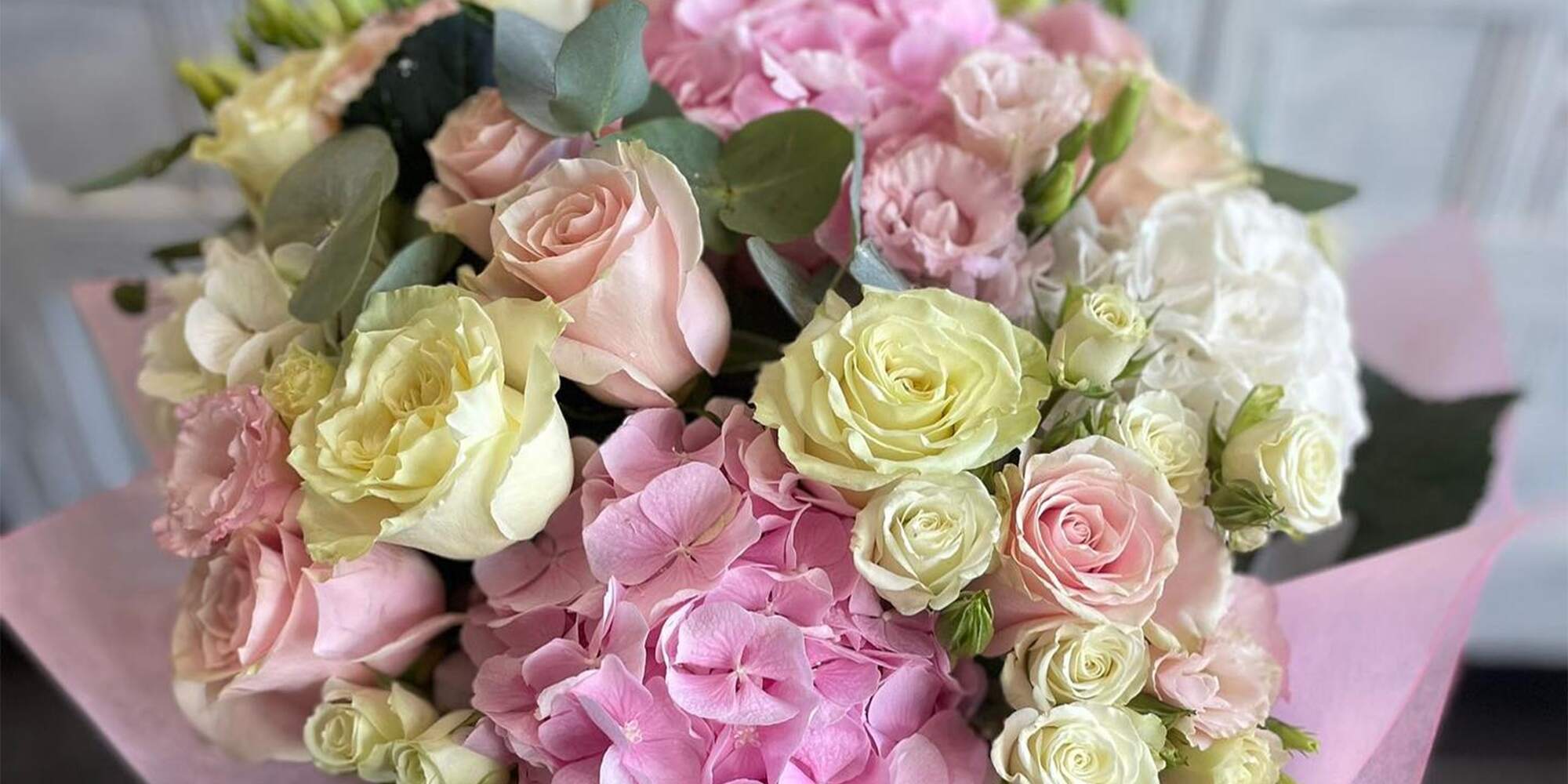 Flowers in a hotel bar or lounge