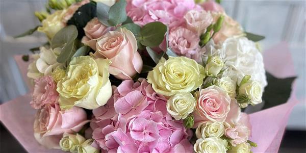 Flowers in a hotel bar or lounge